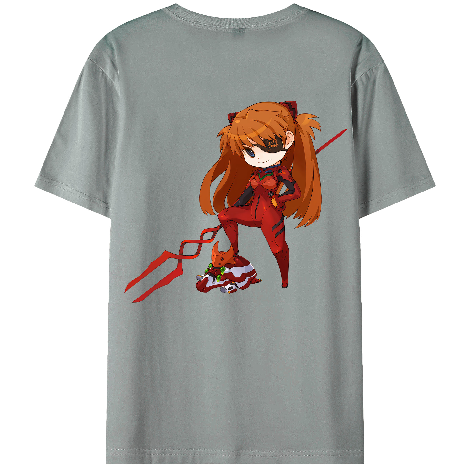 （画像用） EVA 新世紀エヴァンゲリオン 綿100％ メンズ半袖Tシャツ（バックプリント） 通気性